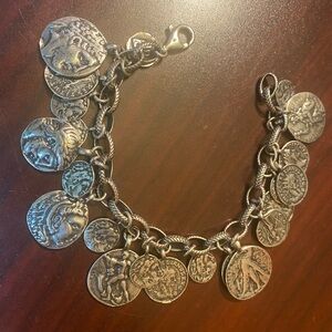 Silpada sterling silver Roman coin bracelet